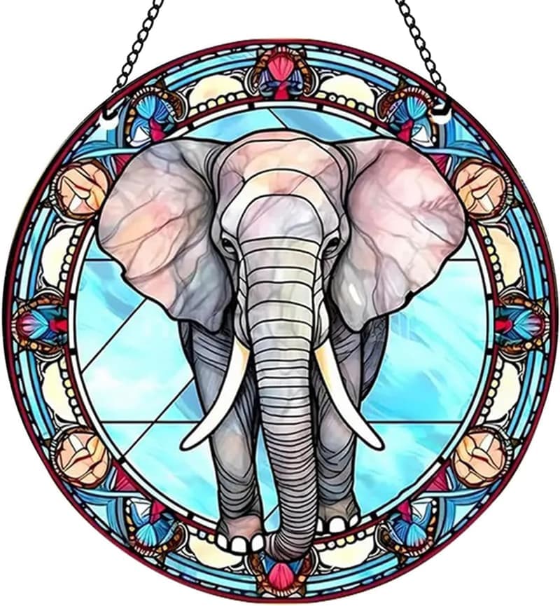 Birthday Elephant Window Hanging Decor for Elephant Lovers