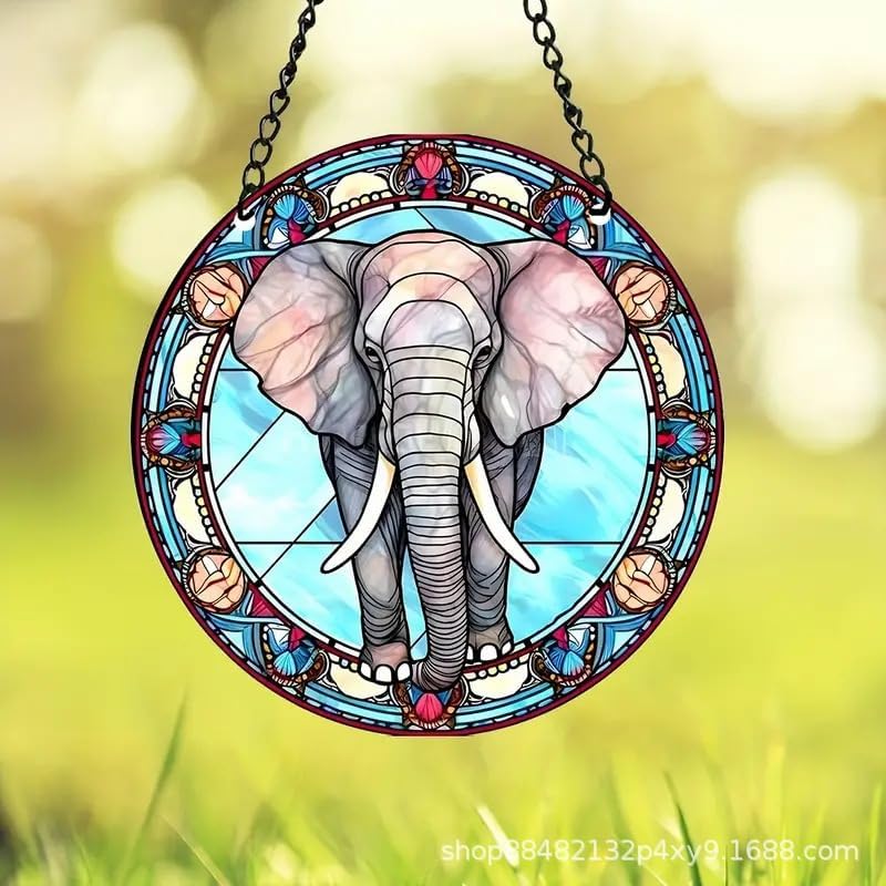 Birthday Elephant Window Hanging Decor for Elephant Lovers