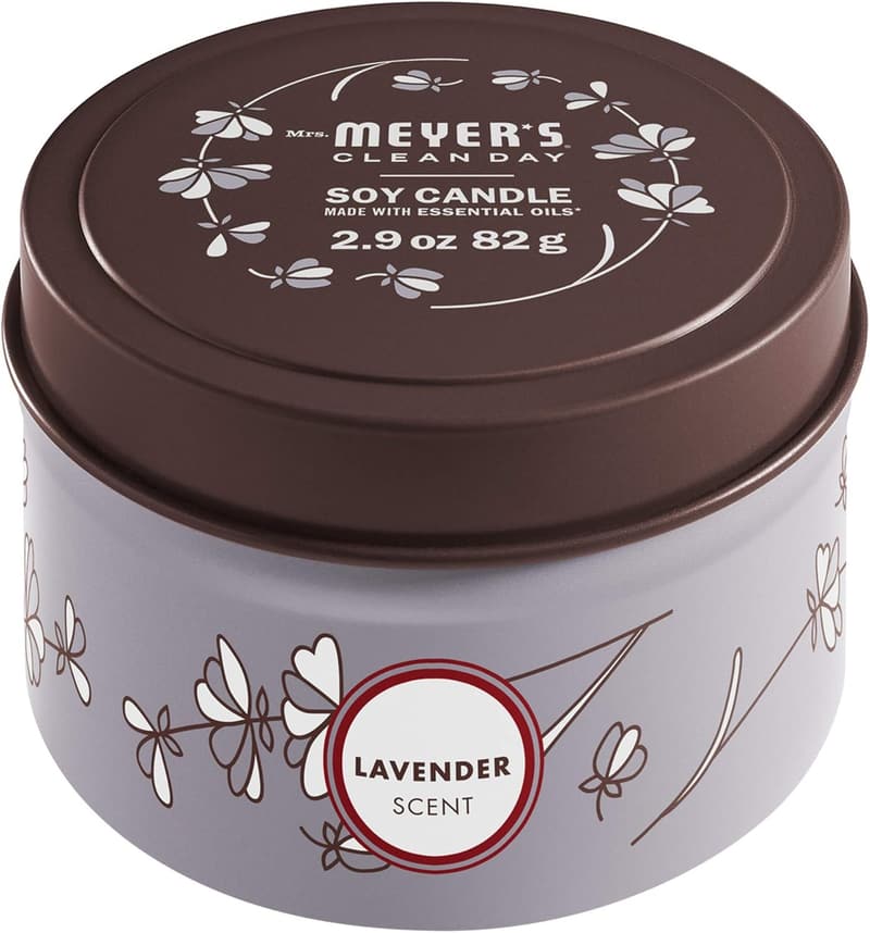 Lavender Soy Tin Candle, 12 Hr Burn