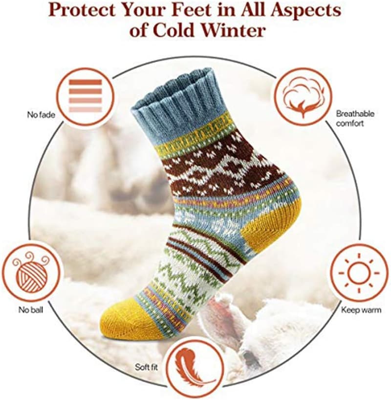 Winter Women's Cozy Wool Socks - Stocking Stuffer