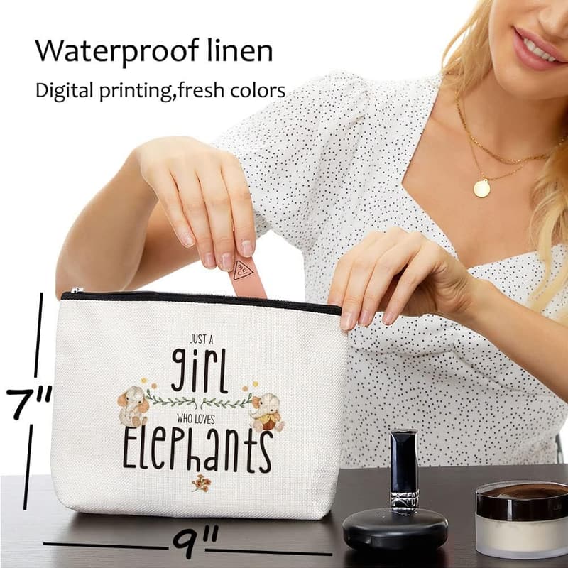White Elephant Makeup Bag - Funny Gift for Teens & Women
