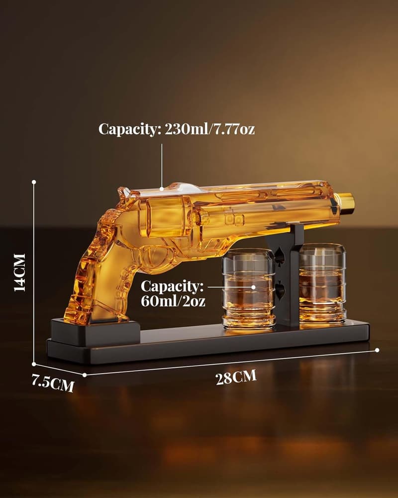 Father's Birthday Gun Whiskey Decanter Set