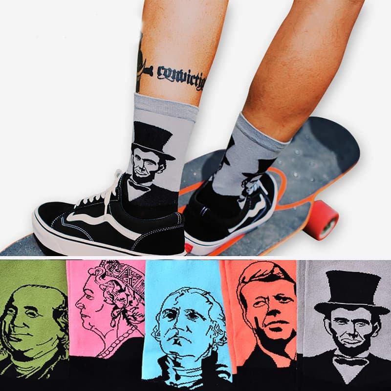Men's Fun Presidents Dress Socks - Novelty Cotton