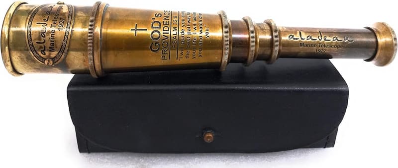 Inspirational Brass Spyglass with Engraving, 16