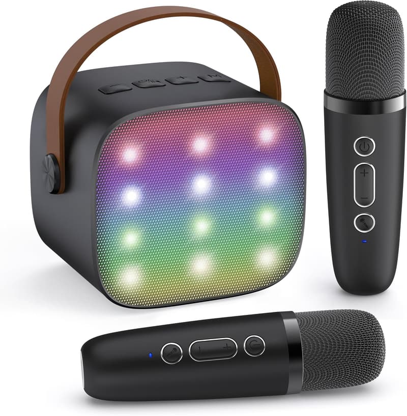 Birthday Karaoke Machine Set: Wireless Mics & Bluetooth Speaker