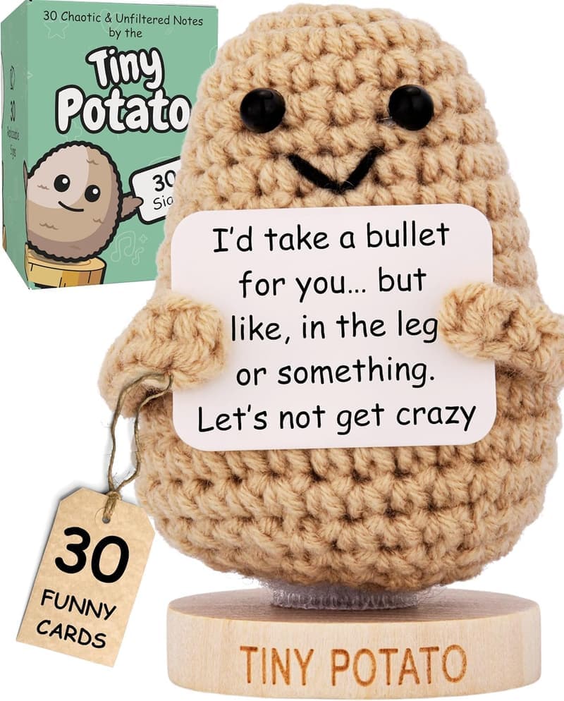 Birthday Gift - Crocheted Potato Doll & 30 Cards for Friends