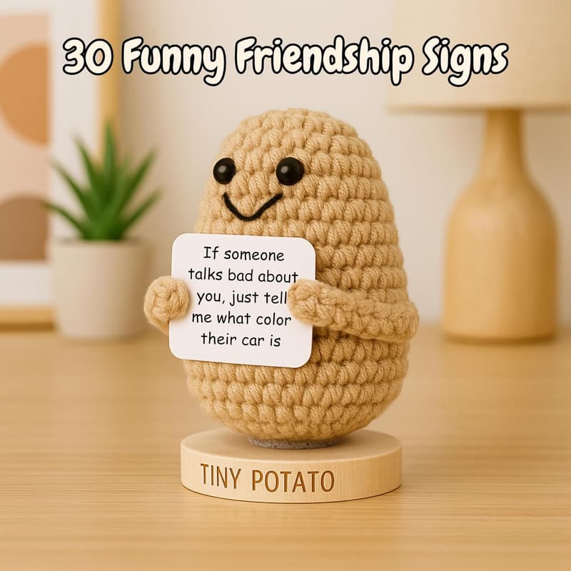 Birthday Gift - Crocheted Potato Doll & 30 Cards for Friends