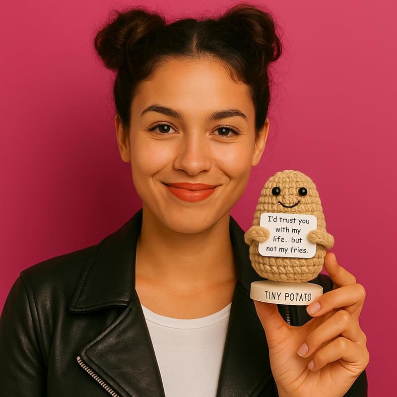 Birthday Gift - Crocheted Potato Doll & 30 Cards for Friends