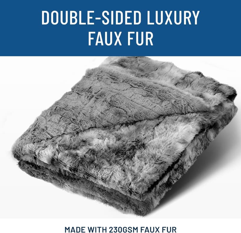 Plush Faux Fur Throw Blanket