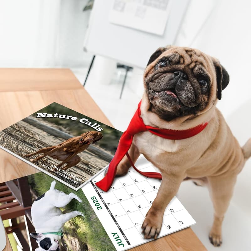 2025 Pooping Dogs Funny Wall Calendar, 11