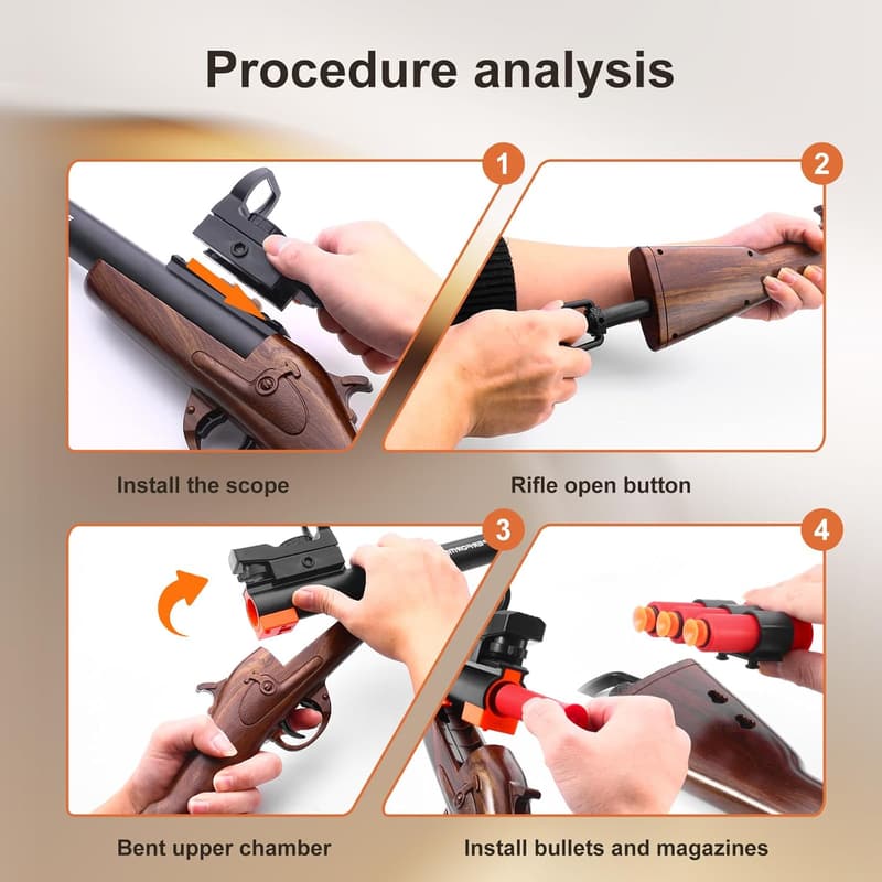 Shooting Game Soft Bullet Toy Gun for Boys 14+