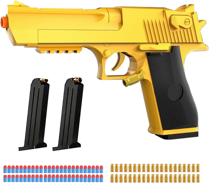 Educational Toy Pistol with EVA Foam Bullets for Kids