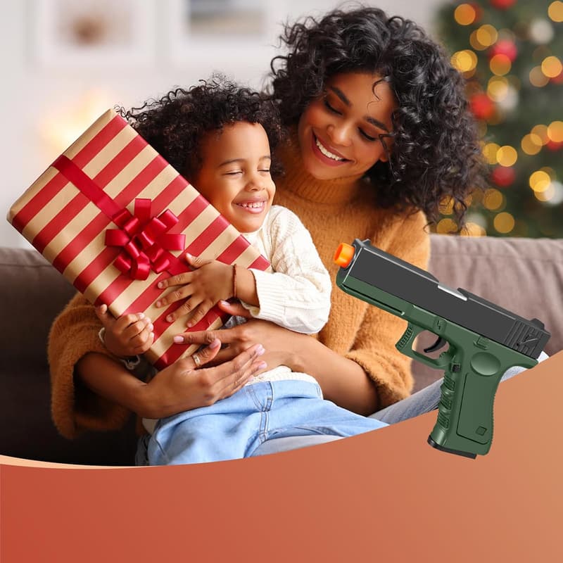 Realistic Toy Pistol with Soft Bullets and Shells