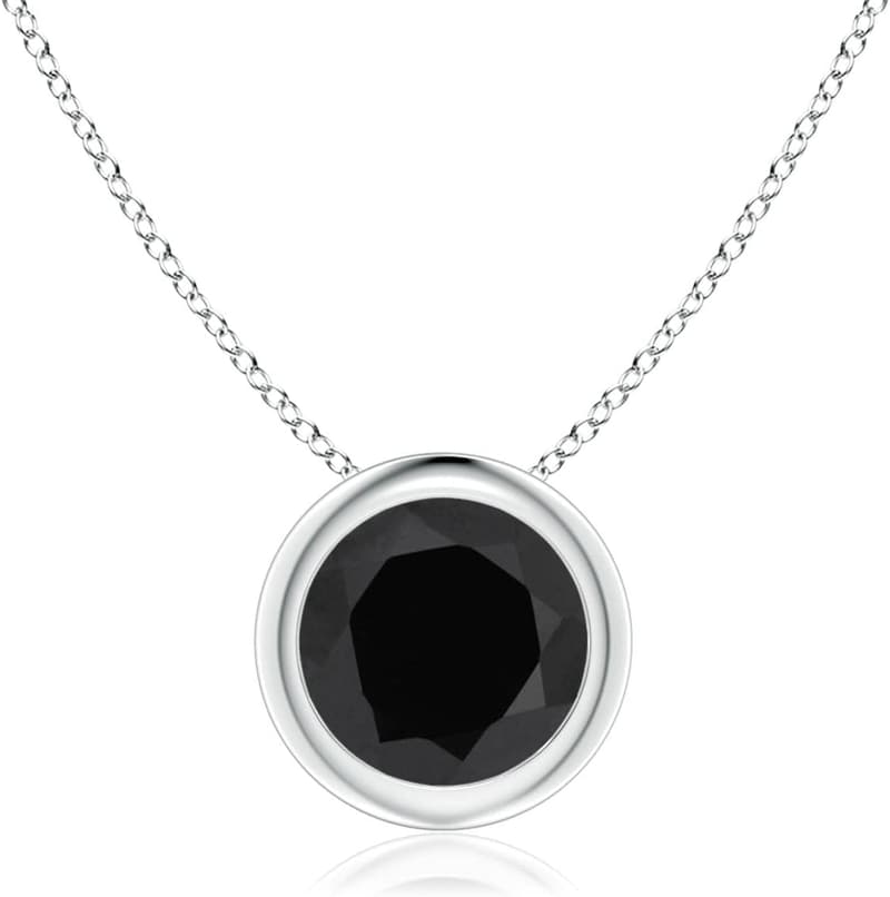 Birthday Black Onyx Solitaire Pendant for Women