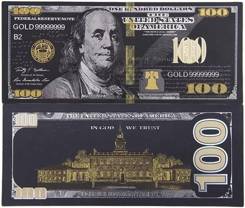 Gift Set: Colorful Dollar Bill Bookmarks, 10 Pieces