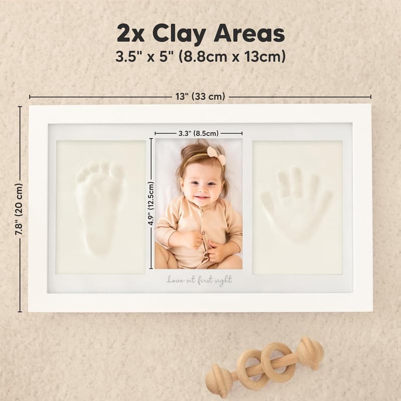 Baby Shower Handprint Frame - Personalized Keepsake