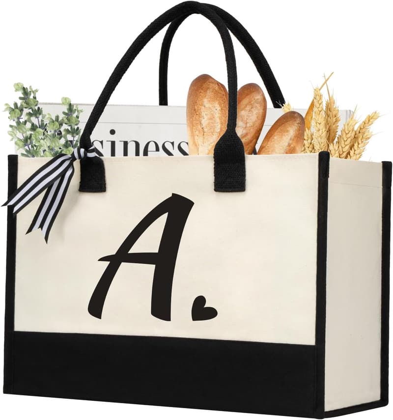 Holiday Personalized Jute Tote Bag for Women