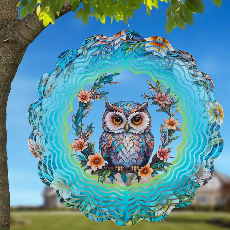Birthday Owl Wind Spinner, 12