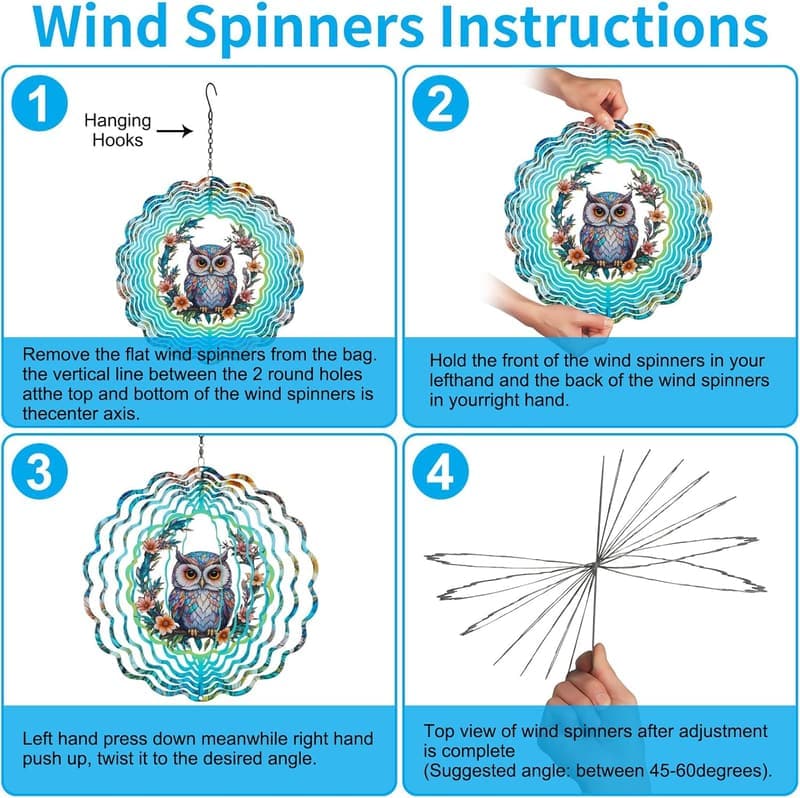 Birthday Owl Wind Spinner, 12