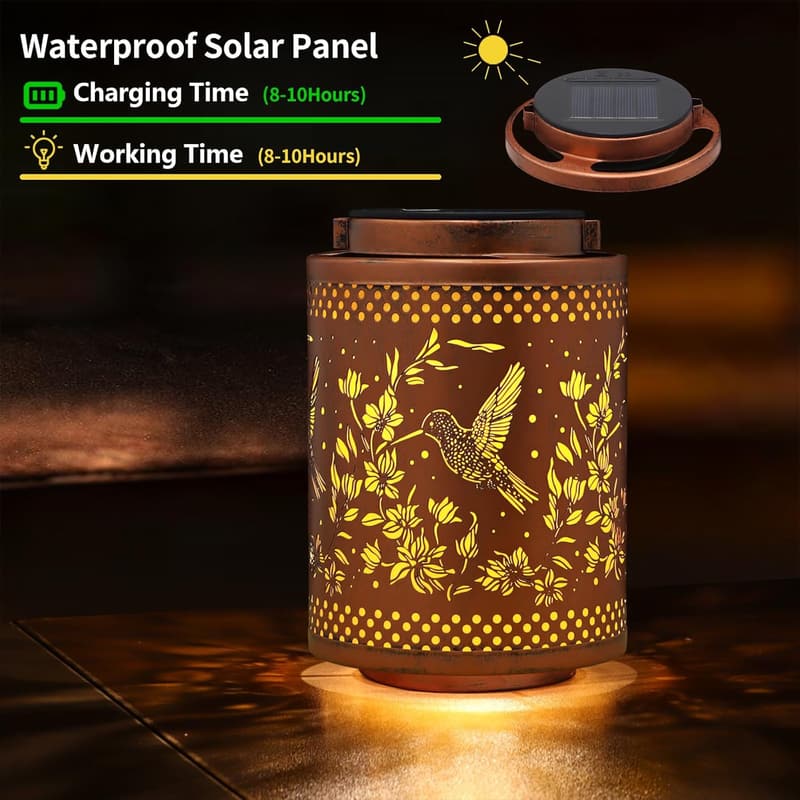 Birthday Hummingbird Solar Lantern for Women