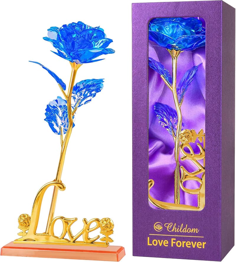 Mother's Day Blue Rose Flower Gift for Mom