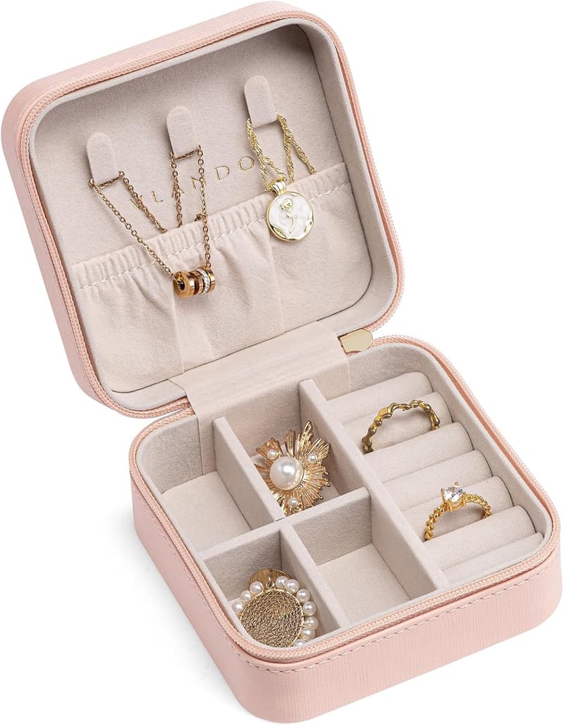 Teacher Appreciation Travel Jewelry Case - Pink