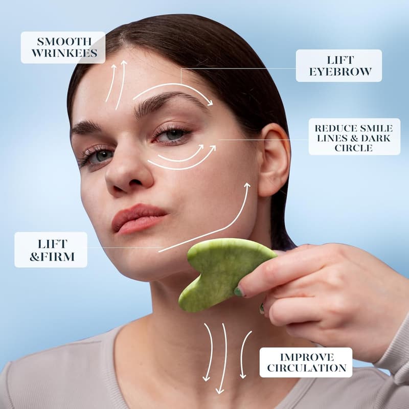 Self Care Gift: Pink Face Ice Roller & Gua Sha Set