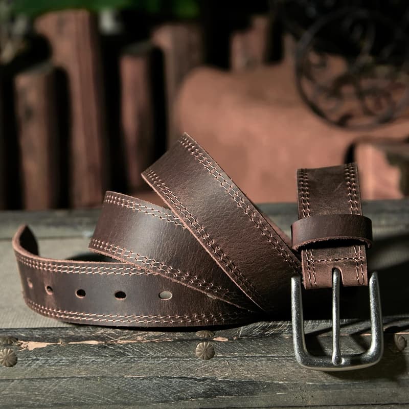 Men's Handmade Leather Belt with Gift Box