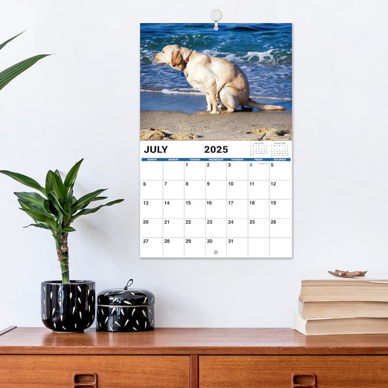 2025 Pooping Dogs Wall Calendar - Fun Family Gift