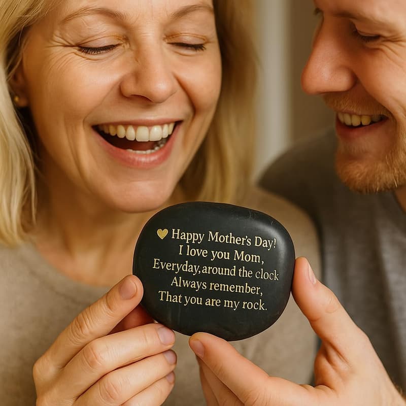 Mother's Day Engraved Rock - Unique Gift