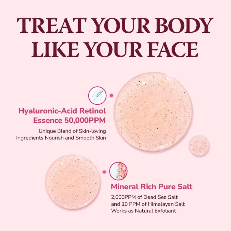Exfoliating Body Scrub with Retinol, 21.1oz