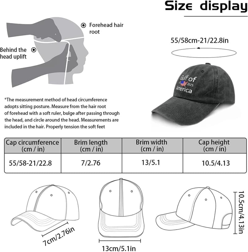 2025 USA Vintage Baseball Cap Adjustable Dad Hat