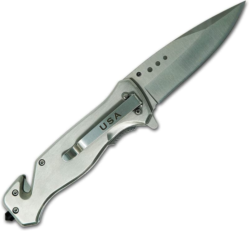 Tactical Folding Knife - USA Flag, Stainless Steel