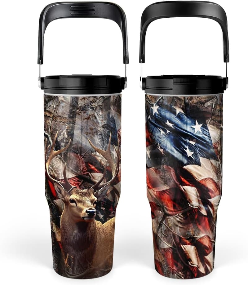 Father's Day Deer Hunting Insulated Tumbler 30oz
