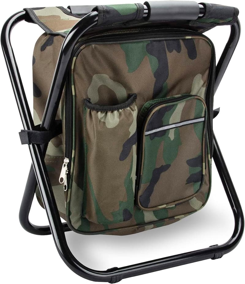 Outdoor Folding Cooler Backpack Chair with Pocket
