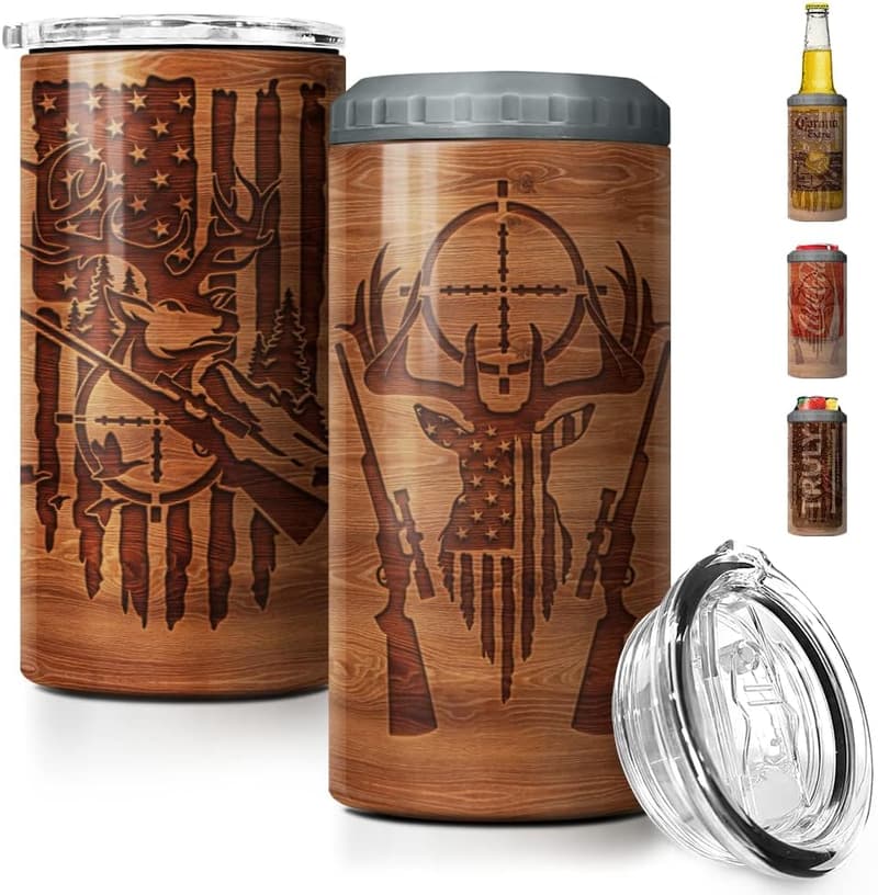 Hunting Tumbler with Flag - Gift for Men