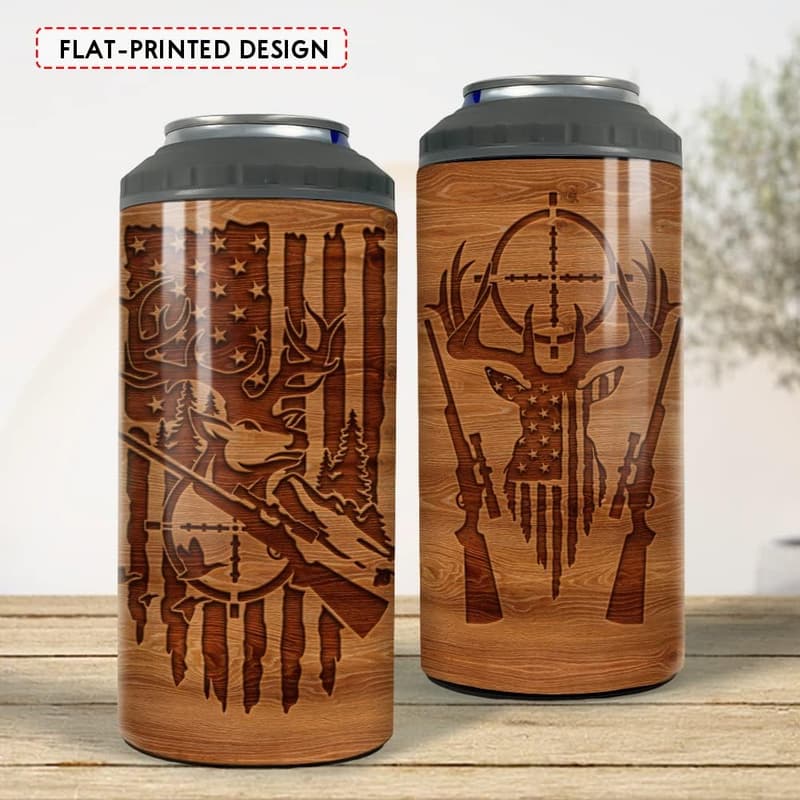Hunting Tumbler with Flag - Gift for Men