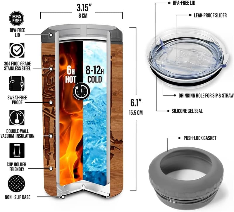 Hunting Tumbler with Flag - Gift for Men