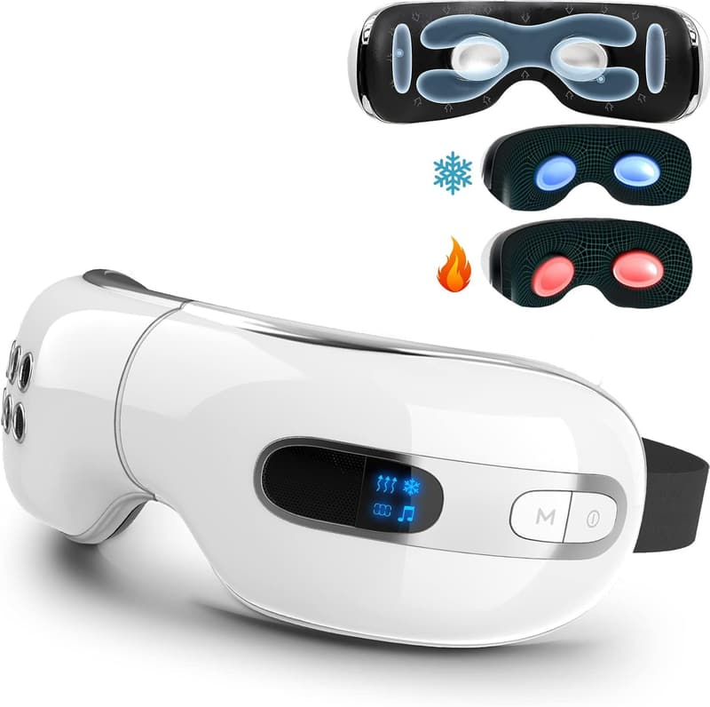 Father's Day Eye Massager with Heat and Cooling, White