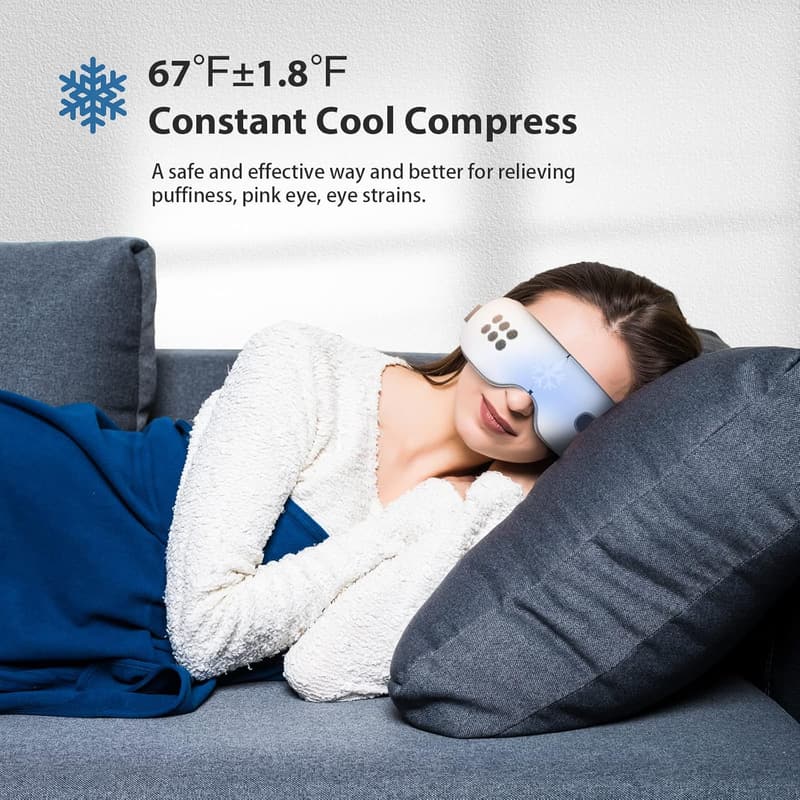 Father's Day Eye Massager with Heat and Cooling, White