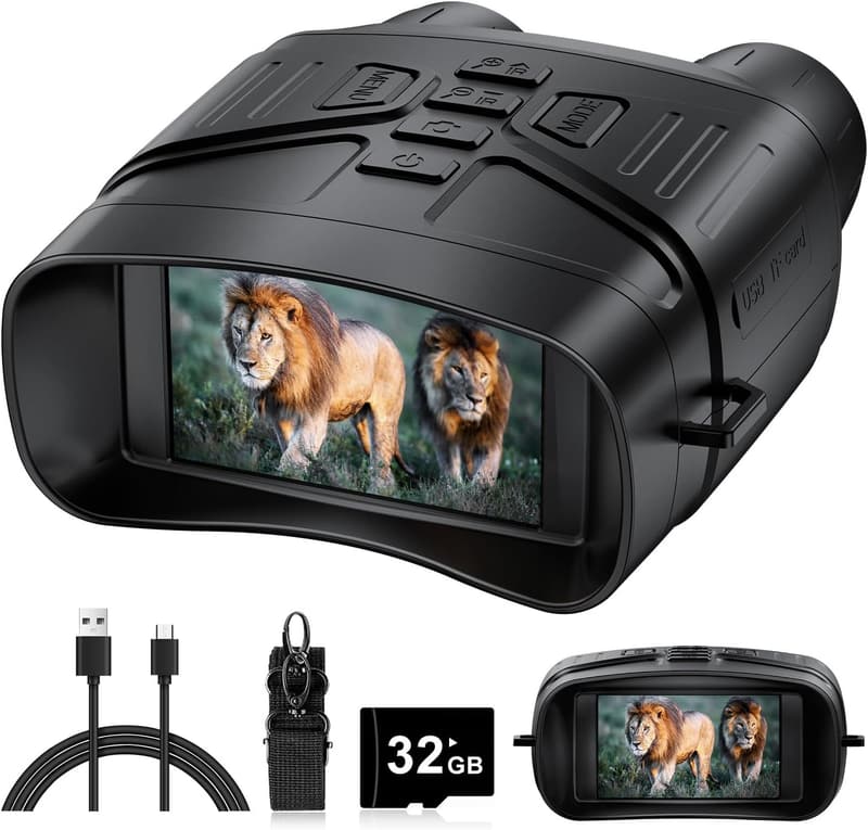 4K Night Vision Binoculars with 32GB Card