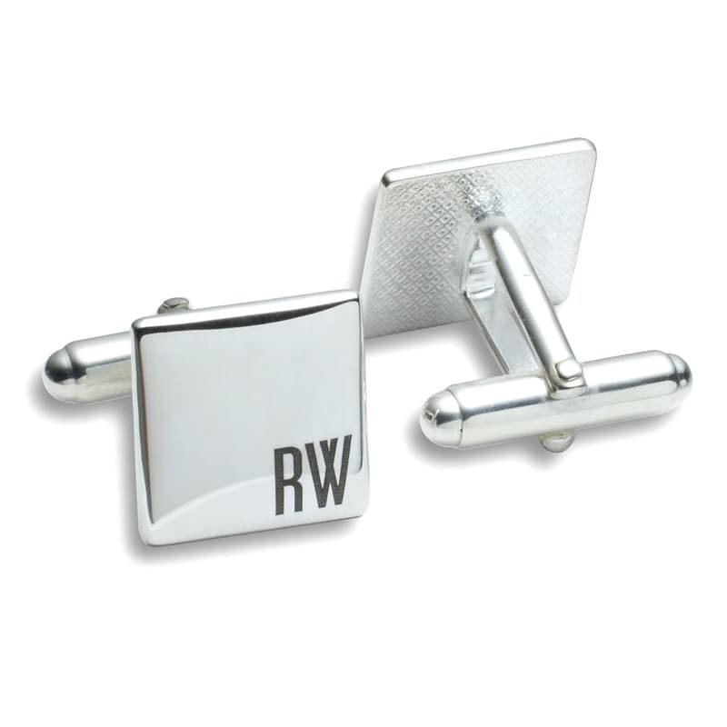 Sterling Silver Initial Cufflinks
