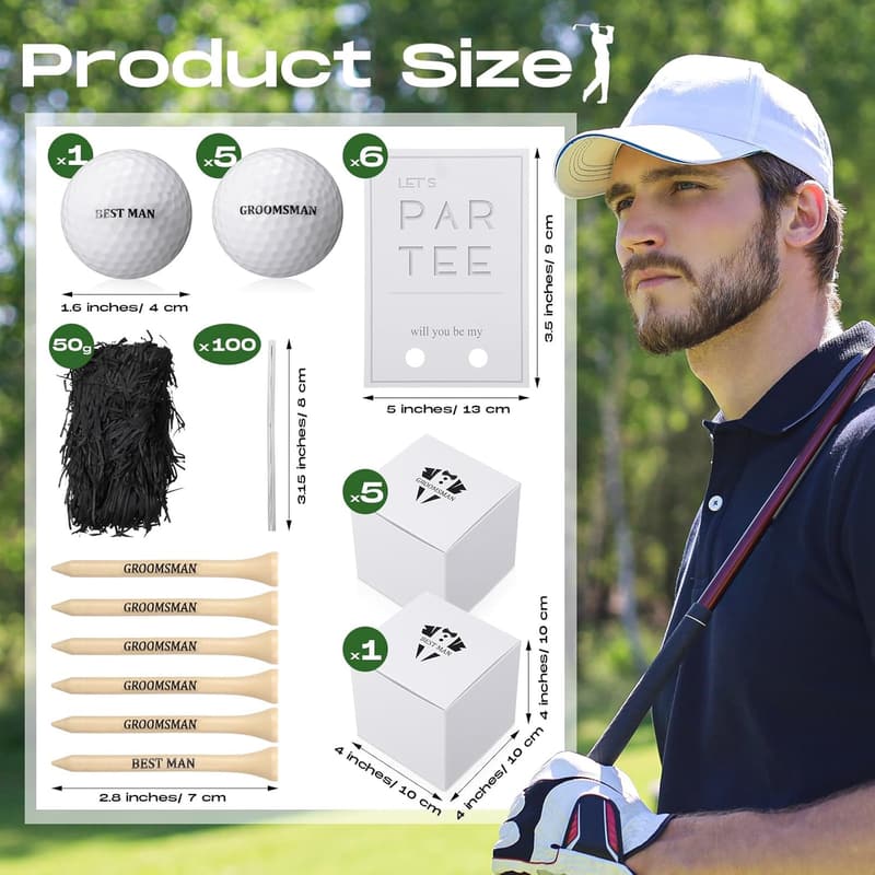 Groomsman Proposal Gift Box with Golf Accessories