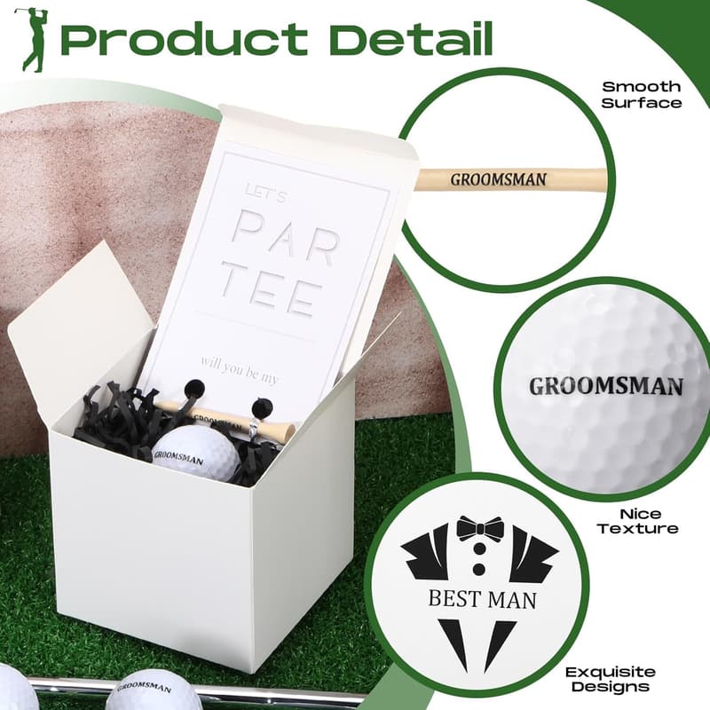Groomsman Proposal Gift Box with Golf Accessories