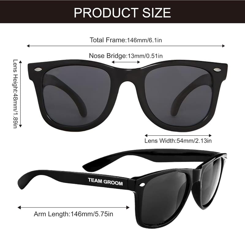 Bachelor Party Sunglasses Set for Groomsmen