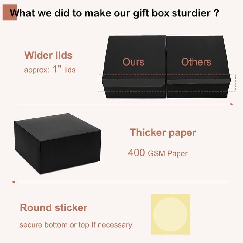 Groomsmen Proposal 8x8x4 Gift Boxes, 10 Pack