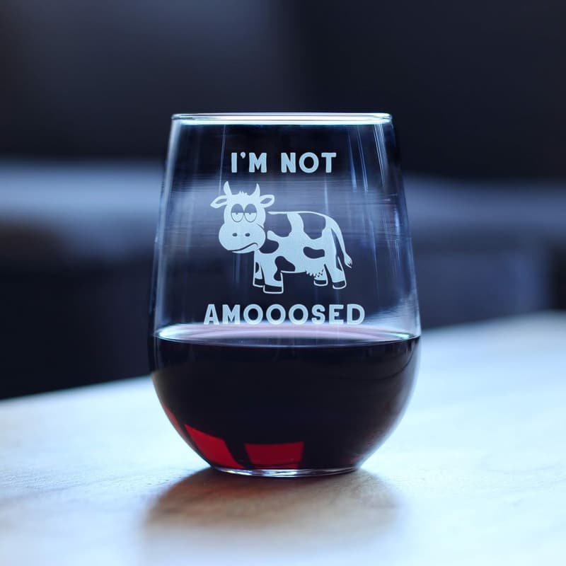 Cow Stemless Wine Glass - Cute Home Decor