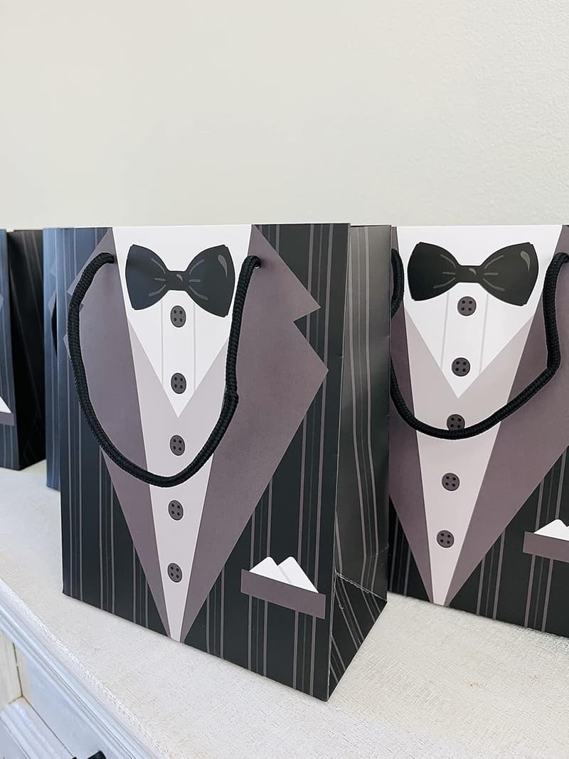 Bachelor Party Tuxedo Gift Bags, 10-Pack