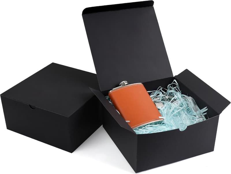 Black Gift Boxes 8x8x4