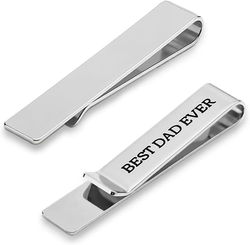 Father's Day Stainless Steel Tie Clips Set